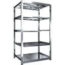 TRUSCO ステンレス製中量ボルトレス棚 SM3-7495 SM3型 W1200×D921×H2100 5段 単体