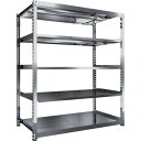 TRUSCO ステンレス製中量ボルトレス棚 SM3-7695 SM3型 W1800×D921×H2100 5段 単体
