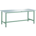 TRUSCO 軽荷重作業台(300kg)AE型 AE-1560SUS 1500X600XH740 ステンレス張り グリーン色