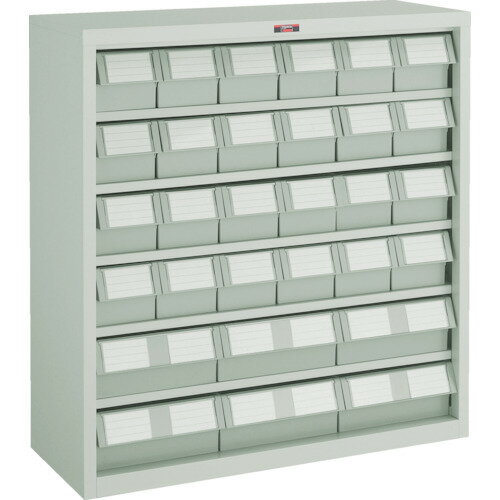 TRUSCO コンテナラックケース 305L-N24S6L バンラックケース L型 引出小X24 大X6個 H880 ネオグレー