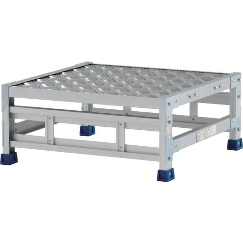 アルインコ 作業台(天板縞板タイプ)1段 CSBC126WS 天板寸法600×600mm高0.25m