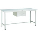 TRUSCO 軽荷重立作業台(300kg)HAE型 HSAE-1809F2 W 1800X900XH900 2段引出付 ホワイト色