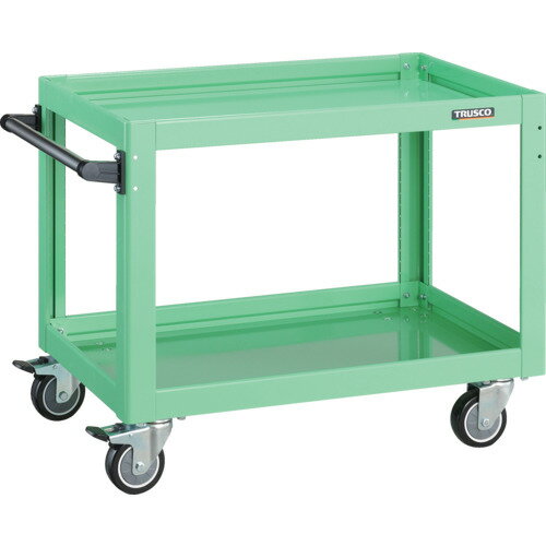 TRUSCO ツールワゴン DLWS-672UJ-YG ドルフィン 750×500 4輪自在 ウレタン車輪 ヤンググリーン