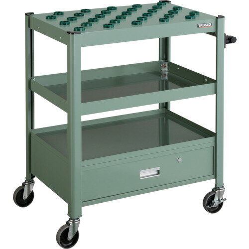 TRUSCO TCW型ツーリングワゴン TCW-T302DA ＃30X30個 引出し付 緑