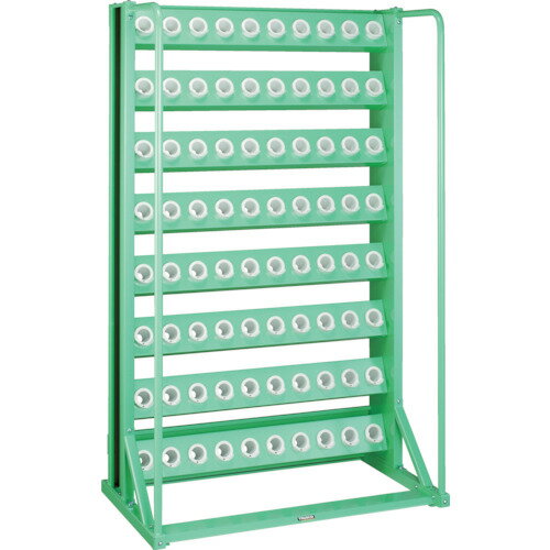 TRUSCO ツーリングラック VTL-610-AW BT・NT40兼用 60個収納 ロック付 ホワイト色