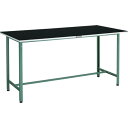 TRUSCO 軽荷重立作業台(300kg)HAE型 HAE-1509G5 1500X900XH905 ゴムマット張り グリーン色
