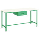 TRUSCO 軽荷重立作業台(300kg)HAE型 HRAE-1809F1 YG 1800X900XH900 1段引出付 ヤンググリーン色