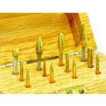 ナカニシ チタンコート超硬カッターセット 28111 12本入 軸φ3