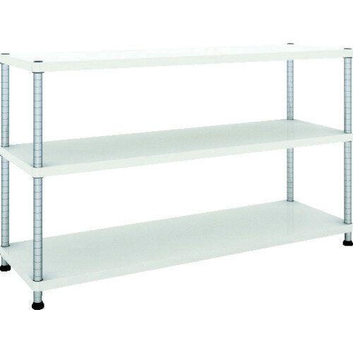 TRUSCO スチールラック PER-3543-W フェニックスラック 1500X450 3段 W色 抗菌粉体塗装