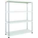 TRUSCO スチールラック PER-5444-W フェニックスラック 1200X450 4段 W色 抗菌粉体塗装