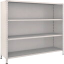 TRUSCO スチールラック 56X-24 軽量棚背板・側板付 W1800XD450X1500 4段 ネオグレー