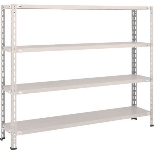 TRUSCO スチールラック L45V-14 軽量棚 中棚ボルトレス型1500X300X1200 4段 ネオグレー