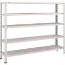 TRUSCO スチールラック L45V-15 軽量棚 中棚ボルトレス型1500X300X1200 5段 ネオグレー