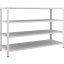 TRUSCO スチールラック L46W-14 軽量棚 中棚ボルトレス型1800X600X1200 4段 ネオグレー
