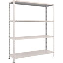 TRUSCO スチールラック L65X-14 軽量棚 中棚ボルトレス型1500X450X1800 4段 ネオグレー