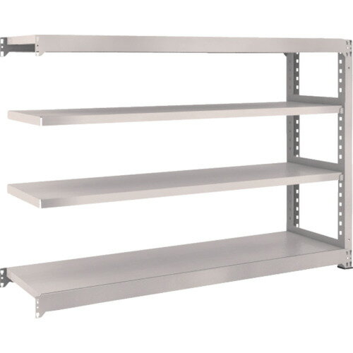 TRUSCO スチールラック M3-4654B M3型中量棚 1800×471×H1200 4段 連結 ネオグレー