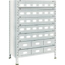 TRUSCO スチールラック 43X-808A5B2 軽量棚引出付 875X450X1200 スチール引出小30大6 ネオグレー