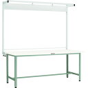 TRUSCO 軽荷重作業台(300kg)AE型 AE-1809THNW 1800X900XH1948(全高) ツールハンガー付 ホワイト色