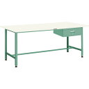 TRUSCO 軽荷重作業台(300kg)AE型 SAE-1809F1 DG 1800X900XH740 1段引出付 ダークグレー色