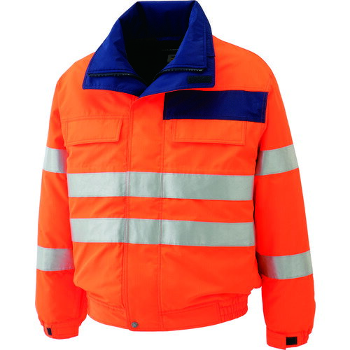 ミドリ安全 高視認性 SE1135-UE-4L 防水帯電防止防寒ブルゾン オレンジ 4L