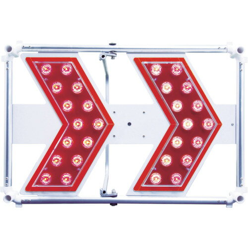 仙台銘板 軽量型矢印板 3093102 LIGHT H400×W600mm 赤LED