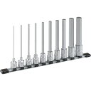 TONE 超ロングヘキサゴンソケットセット(ホルダー付) HH410LL 10pcs