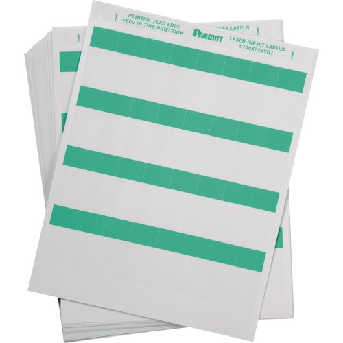 PANDUIT レーザープリンタ用セルフラミネートラベル S100X225YDJ ポリエステル 緑 印字部縦19.1mmx横25..
