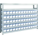 TRUSCO スチールラック M2-4637-C65 M2型軽中量棚 H1200 樹脂透明引出付 小X65