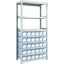 TRUSCO スチールラック M2-6348-C30 M2型軽中量棚 H1800 樹脂透明引出付 小X30
