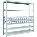TRUSCO スチールラック M2-6647-C26 M2型軽中量棚 H1800 樹脂透明引出付 小X26