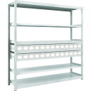 TRUSCO スチールラック M2-6647-A26 M2型軽中量棚 H1800 スチール引出付 小X26