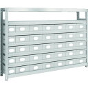 TRUSCO スチール製軽中量ボルトレス棚 M2-4637-A5B30 M2型 スチール引出付 W1760×D300×H1200 小×5・大×30