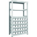 TRUSCO スチールラック M3-6358-E30 M3型中量棚 H1800 樹脂NG引出付 小X30
