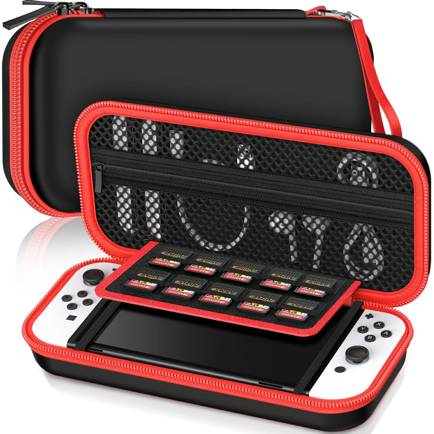 BEBONCOOL Nintendo Switch ケース かわいい ニンテンドー スイッチ ケース 収納バッグ switchケース キャリング ケース 任天堂スイッチ ケース おしゃれ nintendo switch 収納ケース 防汚 EVA素材 耐衝撃 ゲームカード10枚 スイッチケース