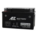 AZバイク用バッテリー液入充電済みATX7A-BS主な互換品番:FTX7A-BS、RBTX7A-N、YTX7A-BS、GTX7A-BS、KTX7A-BS、DYTX7A-BS