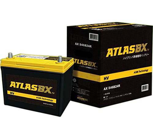 ATLASBX アトラスバッテリーハイブリッド車補機用バッテリー AT-AXS46B24R主な互換品番：S46B24R