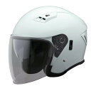 ユニカー工業 UnicarBH-39WWシールド ジェットヘルメット カラー:メタリックホワイト サンカットインナーバイザー付き