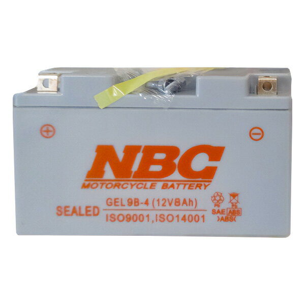 NBCGEL 7B-4シールド型 バイク用バッテリー GELタイプ 液入充電済