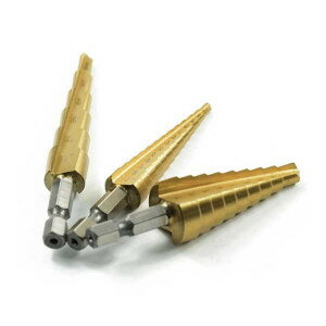 【メール便発送・代引不可】ステップドリル チタンコーティング 3本セット TEC-SDTC-3SD