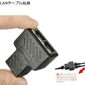 LANケーブル 延長コネクタ 2分岐 RJ45 二股 アダプタ tecc-rj45bunki