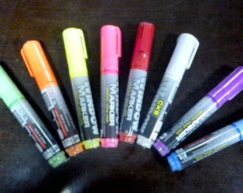 お祭り 作戦板 LED PRボード用マーカー 8色セット マジックペンtecc-pen8s