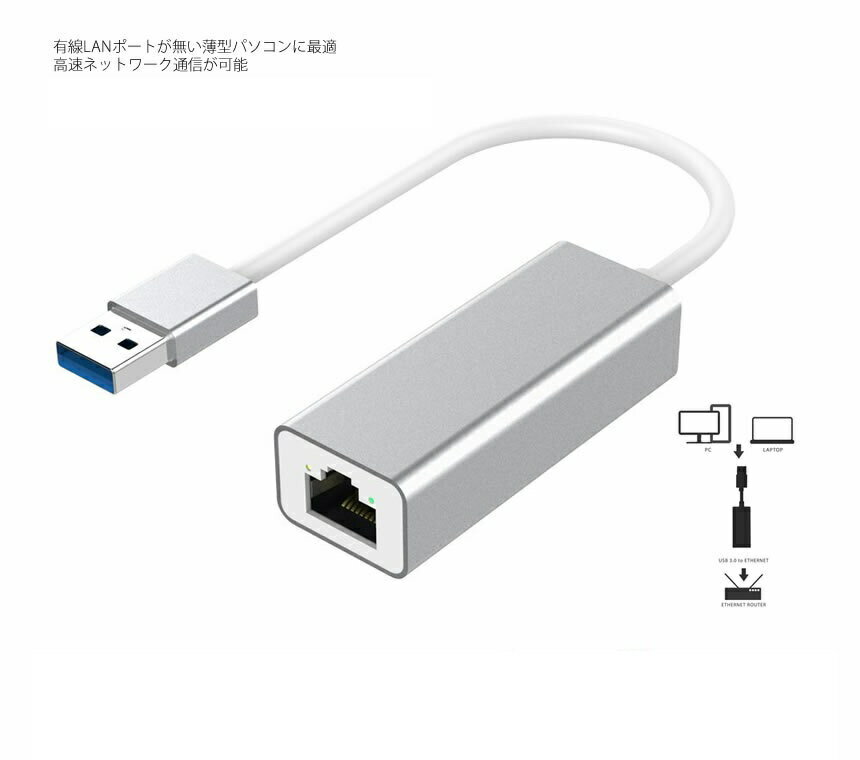 USB3.0 LAN A_v^[ C[Tlbg ϊ A_v^- USB2.0 ݊ ̗LLAN Windows Mac Linux rj45 tecc-usb3rj45