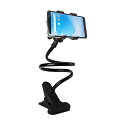 スマホスタンド 寝ながら アームスタンド クリップ ホルダー スマホ 携帯 卓上アームスタンド tec-jgosta02bk ブラック(2)