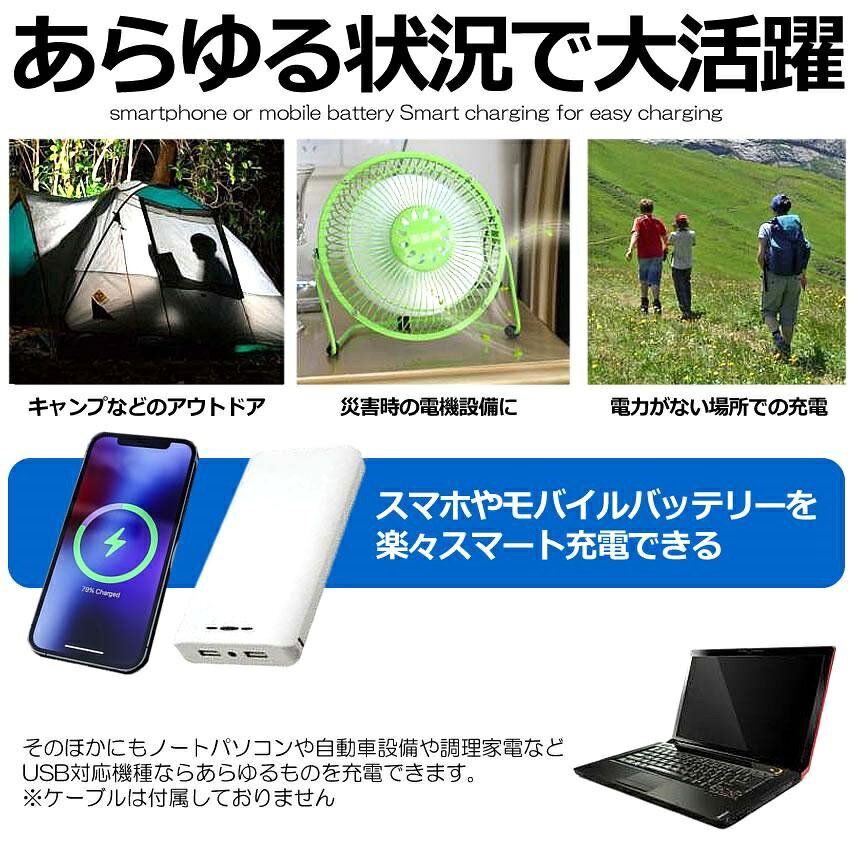 ソーラーパネル 10W 電源 ソーラーチャージャー ソーラー充電器 コンパクト 太陽光...