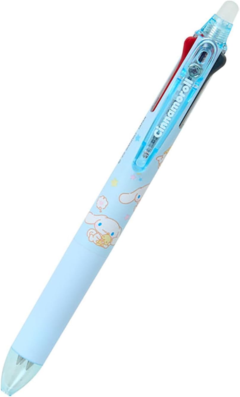樂天商城 - シナモロール ボールペン 3色 フリクションボール3 スリム サンリオ SANRIO ボール径:0.38mm インク色 (黒、赤、青) ノック式 ポリカーボネート 927953