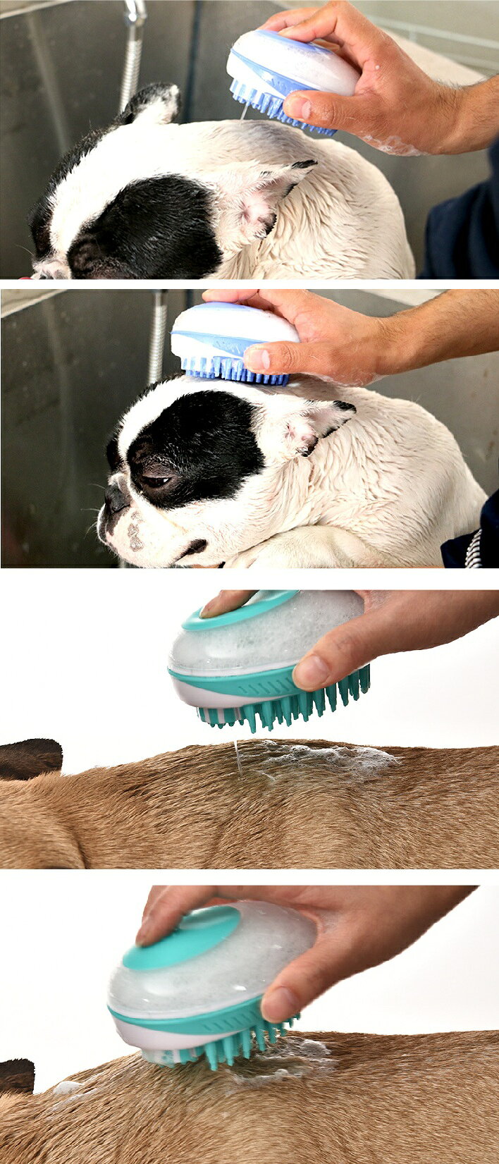 ペット ブラシ 犬 猫 シャンプー コーム マッサージ お風呂 バス 抜け毛 犬用 猫用...