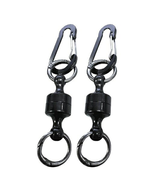 Key Holder - 着脱式カラビナ マグネット 2個セット 瞬間 着脱 強力 ホルダー キーホルダー 鍵 カラビナ tec-magcara