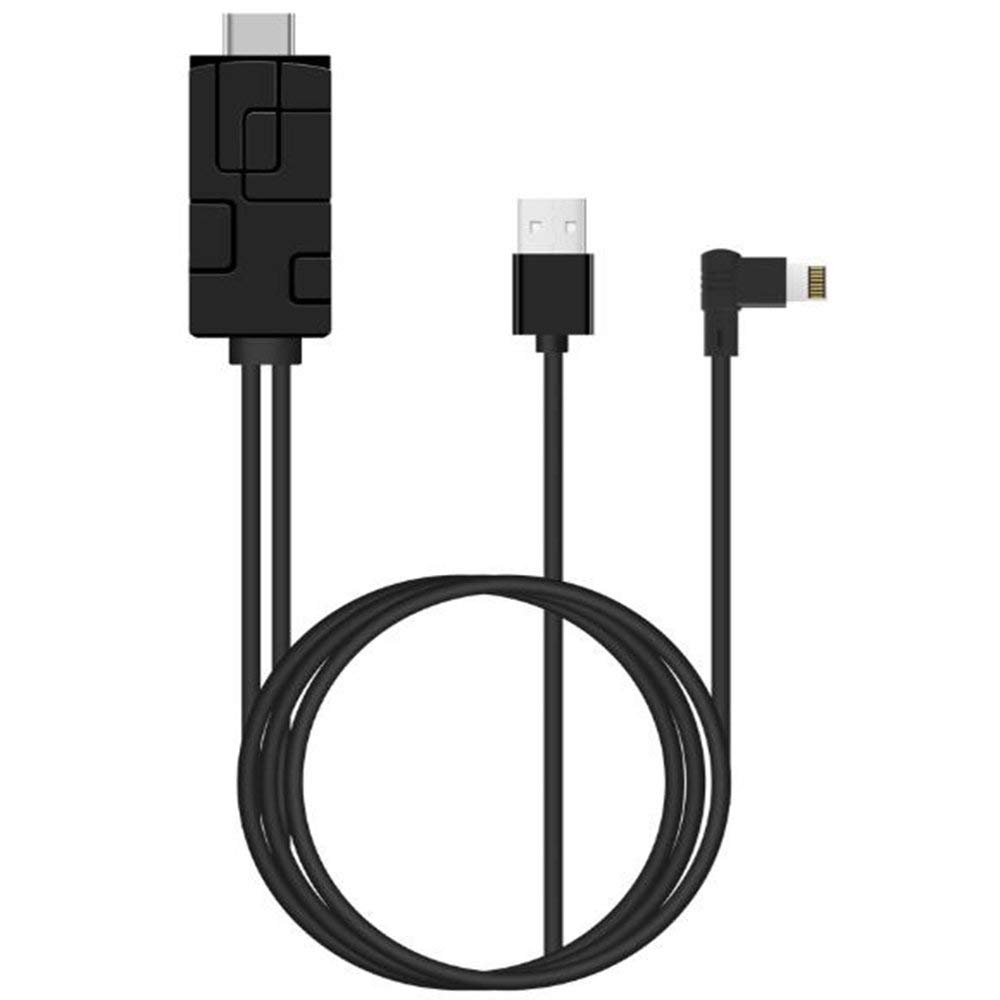 HDMI変換アダプタ　スマホの映像をテレビに出力 Lightning HDMI iPhone iPad 対応 ライトニングケーブル 高解像度 iOS10.0対応 持ち運び TEC-BKLINED　【メール便発送・代引不可】