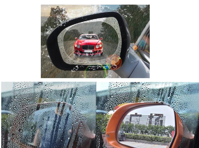 樂天商城 - ドアミラー　視界確保　防水フィルム　防雨　安全　運転　ミラー　車　防水膜　フィルム　曇り止め【2枚セット】dar-carfilm[メール便発送]