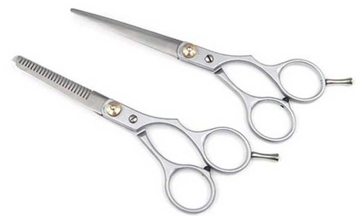 高級 カットシザー セット 理容 美容 ハサミセット 16センチ スキばさみ付き ヘアカット　DFS-SCISSORS-SET　散髪　はさみ